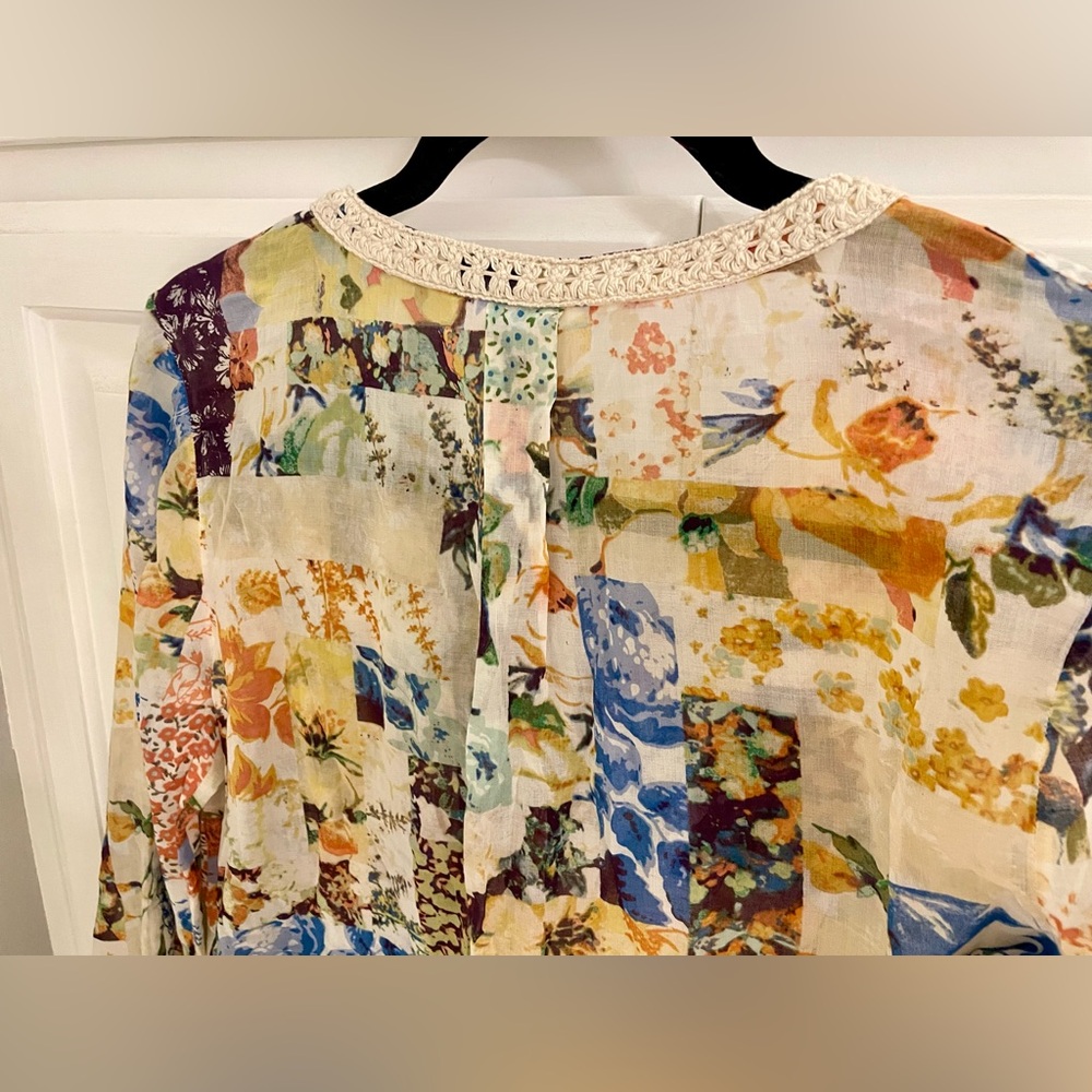 Maeve Multicolor Patchwork Blouse - image 7